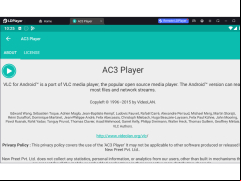 AC3 Player - about-application