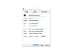 Adobe Flash Player - properties