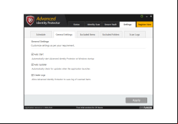 Advanced Identity Protector - general-settings