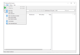 Advanced Port Scanner - view-menu