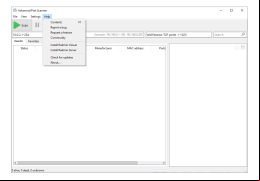 Advanced Port Scanner - help-page