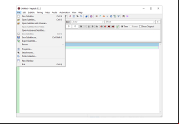 Aegisub - file-menu