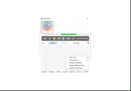 Aero Glass Mp3 Player - settings