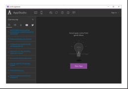 AppStudio - main-screen