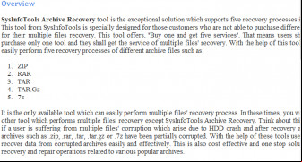 Archive Recovery screenshot 3