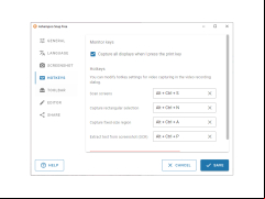 Ashampoo Snap - hotkeys-settings