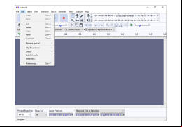 Audacity - edit-menu