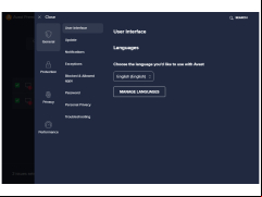 Avast! Internet Security - settings-in-application