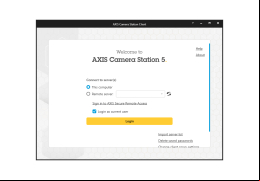 AXIS Camera Station - connect-to-server