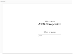 AXIS Companion - welcome-screen-setup