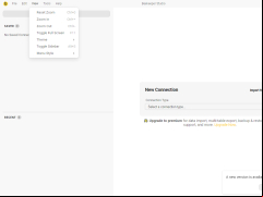 Beekeeper Studio - view-menu