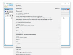 BioEdit - sequences-menu
