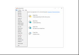 BurnAware Free - file-menu