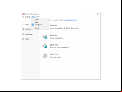 BurnAware Professional - view-menu