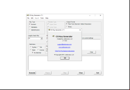 CD Key Generator - about-application