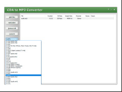 CDA to MP3 Converter - formats