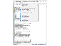 ChromeCacheView - options-menu