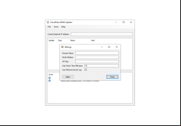 CloudFlare DynDNS Updater - settings