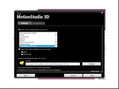 Corel MotionStudio 3D - settings