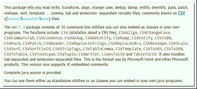 CSVReader screenshot 1