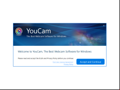 CyberLink YouCam - welcome-screen