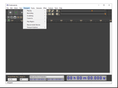 DarkAudacity - transport-menu