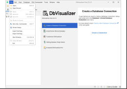 DbVisualizer - file-menu
