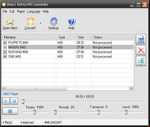 Direct MIDI to MP3 Converter screenshot 1