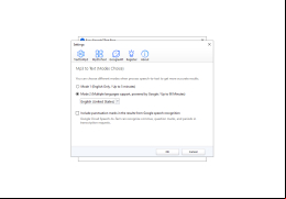 Easy Speech2Text - settings