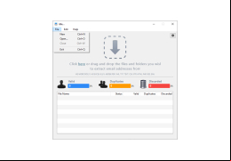eMail Extractor - file-menu