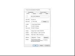 Excel Invoice Template - properties