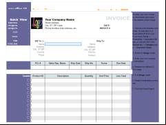 Excel Invoice Template - main-screen