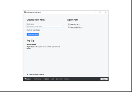 FontLab - welcome-screen