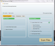 Free Duplicate File Finder screenshot 1