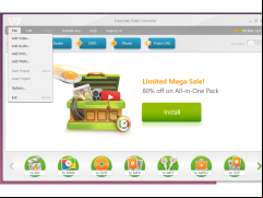 Free Easy MP4 to MP3 Converter - file-menu