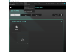 Game Maker - tools-menu