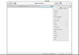 gedit - menu