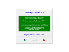 Geometry Calculator - help-menu