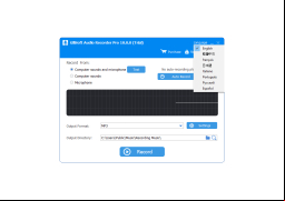 Gilisoft Audio Recorder Pro - languages