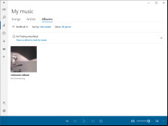 Groove Music - clear-main-screen
