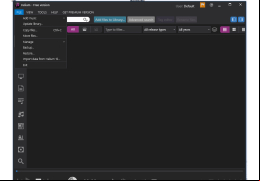 Helium Music Manager - file-menu