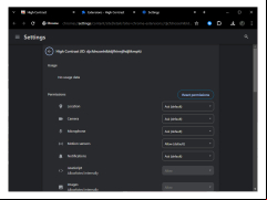 High Contrast - settings-menu
