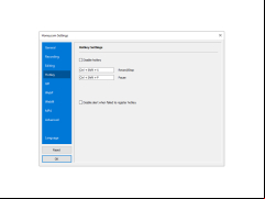 Honeycam - hotkeys-settings