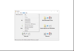 ImgBurn - tools-menu