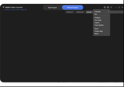 iMyMac Video Converter - menu