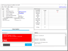 Intel Processor Diagnostic Tool - tools-menu