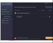IObit Uninstaller - toolbars