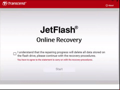 JetFlash Recovery Tool - welcome-screen