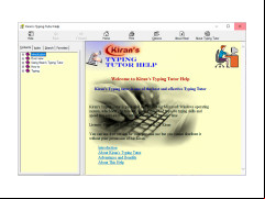 Kirans Typing Tutor - tutorial-help