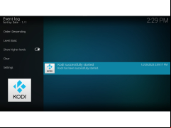 kodi 17.4 - event-log